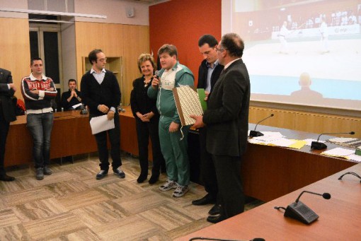 Attestati di riconoscenza, premiazioni comune Erba, dicembre 2013, luigi fusi