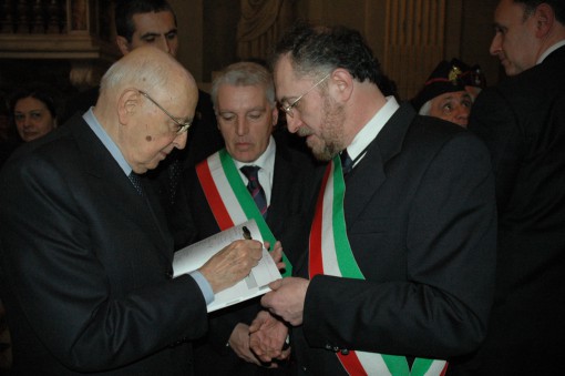Gabriele Parravicini e Giorgio Napolitano