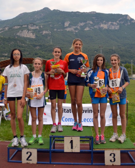 Atletica Erba podio pozzi andrea chaira ed ippolito alessia