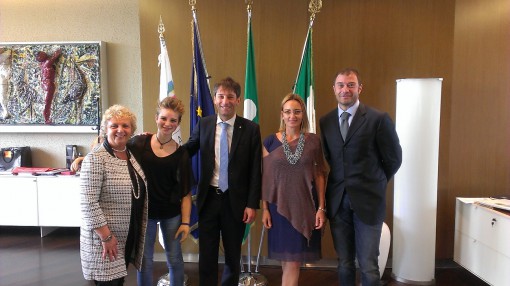 Premiazione Bebe Vio con il sottosegretario Sala giugno 2014