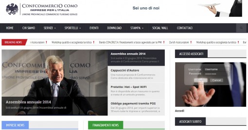 home page confcommercio