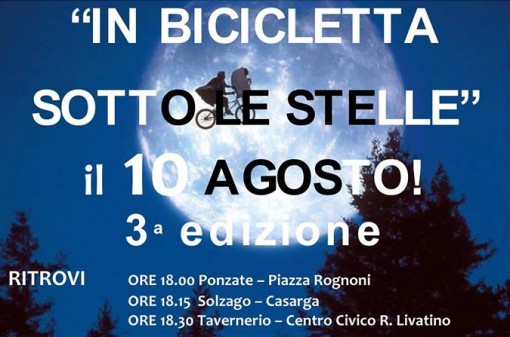 In bicicletta sotto le stelle Tavenernio agosto 2014 evidenza