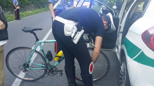 Incidente Ponte Lambro caduta da bici luglio 2014