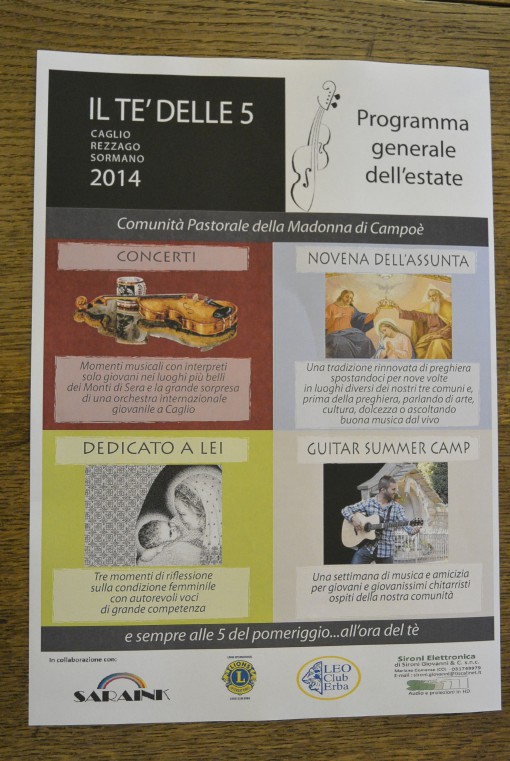 Programma il te delle 5 caglio rezzago sormano luglio agosto 2014 comunia pastorale madonna di campoe (1)