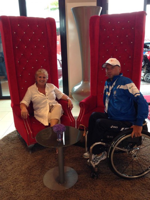 Italia Wheelchair hockey agosto 2014 luca vanoli e daniela maroni