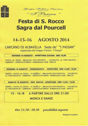 Paisan festa di san rocco agosto 2014