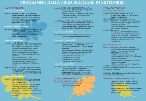 programma fiera alzate