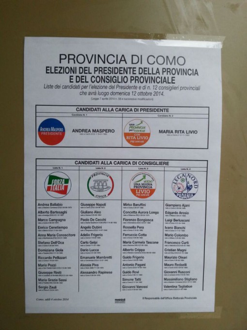 Elezioni Provinciali Como 2014