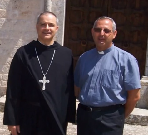 Padre Donato Ogliari e don Massimo Gaio abbazia di Montecassino novembre 2014