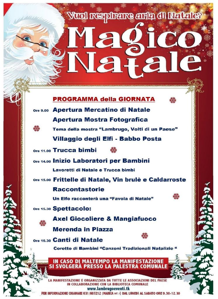 Canzone Aria Di Natale.Aria Di Natale A Lambrugo Mercatini Laboratori E Mostra Erbanotizie