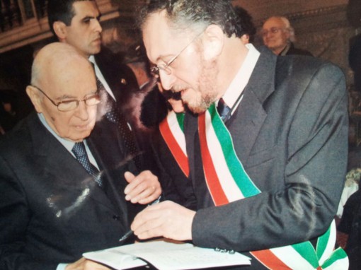 Gabriele Parravicini e Giorgio Napolitano