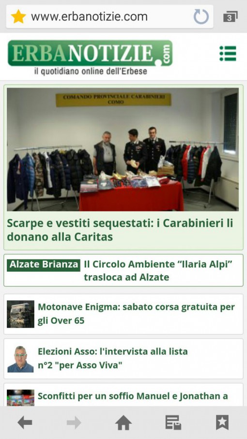 screen erbanotizie versione per smartphone