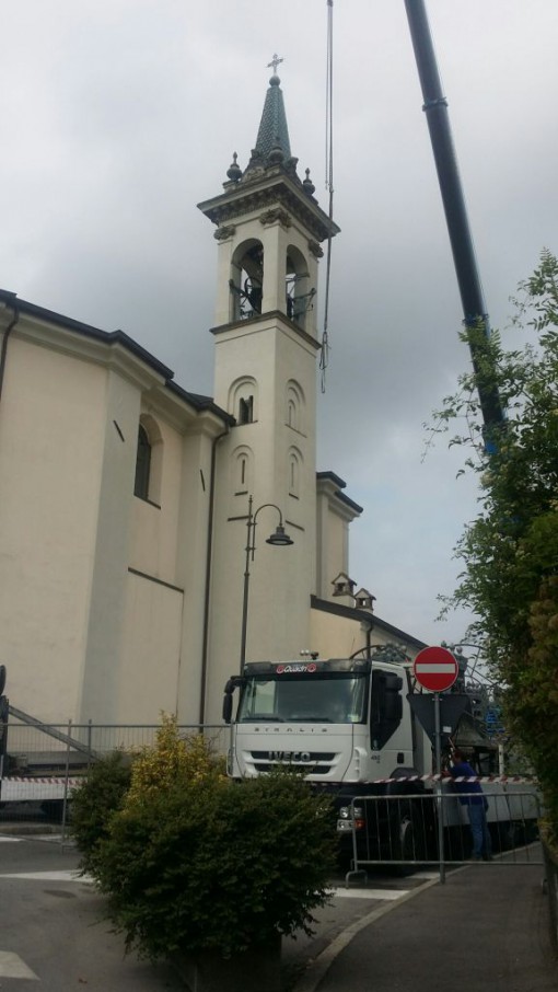 campanile chiesa san maurizio erba, lavori luglio 2015 (2)