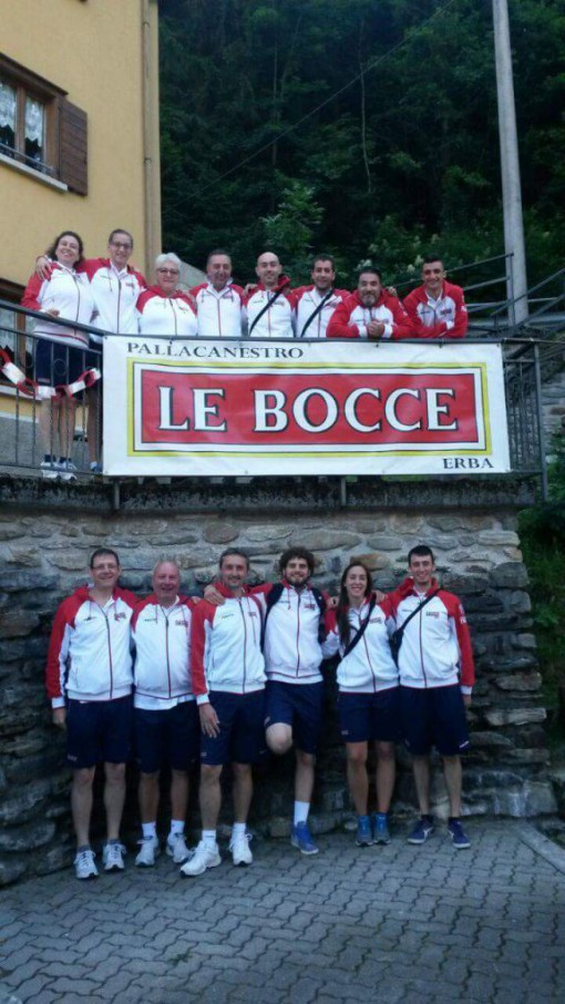 Una parte dello staff in una attività estiva della Pallacanestro le Bocce