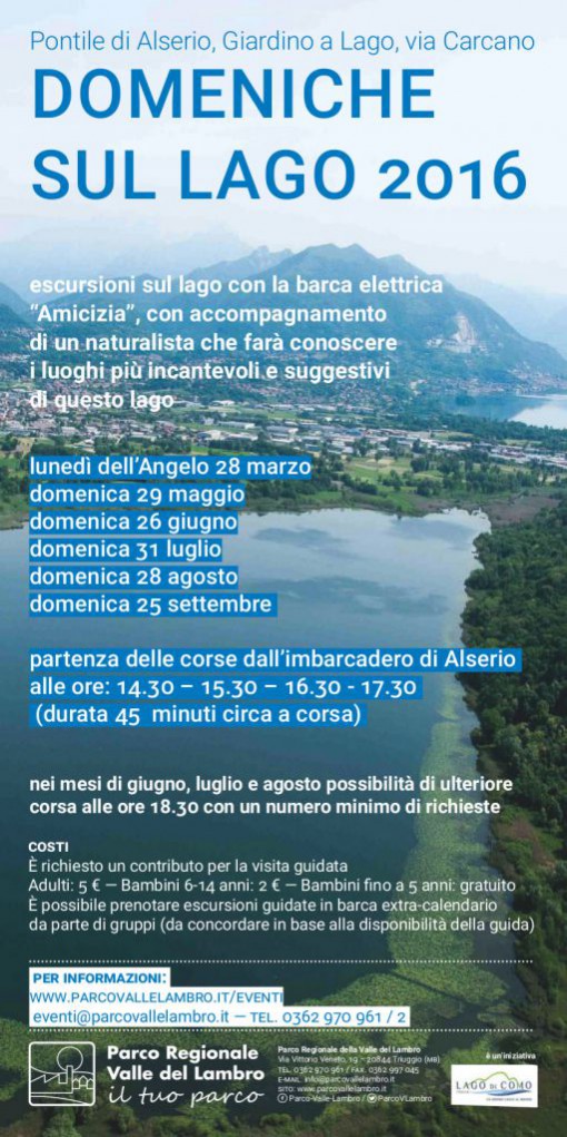 locandina Domeniche sul Lago 2016