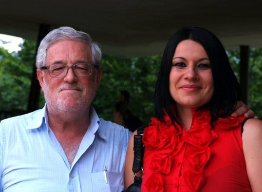 Olena Khudoley con il critico d'arte Silvano Valentini