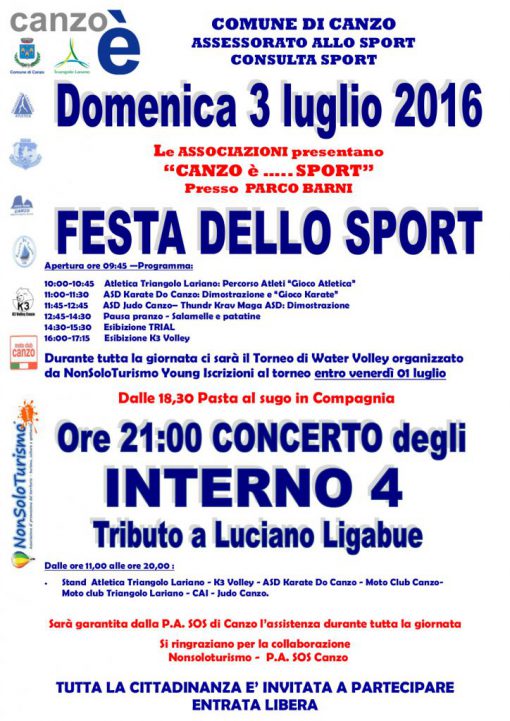 manifesto festa associazioni sportive 2016