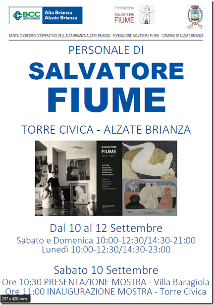 torre civica mostra salvatore fiume-locandina