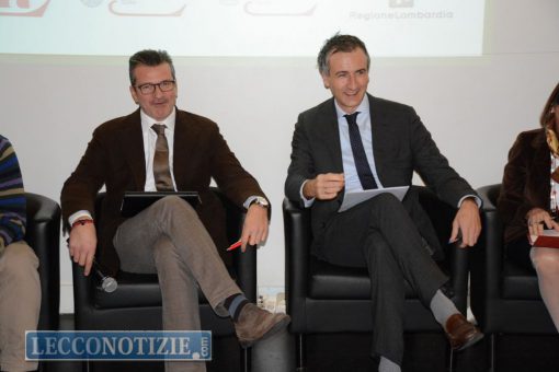 Il vicepresidente Marco Galimberti insieme al sottosegretario Alessandro Fermi