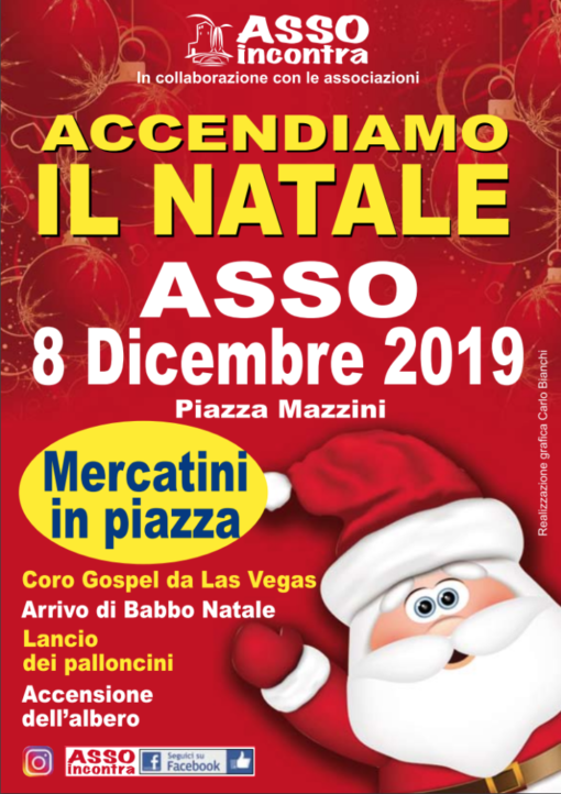 Babbo Natale 8 Dicembre.Asso Domenica 8 Dicembre Accendiamo Il Natale Con I Mercatini Erbanotizie