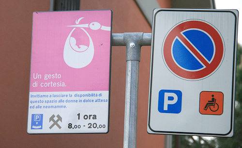 parcheggio rosa