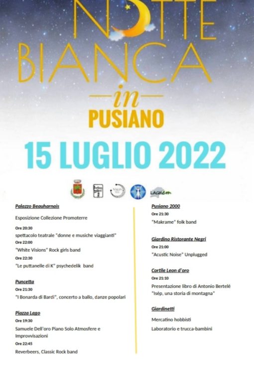 Programma Notte Bianca di Pusiano