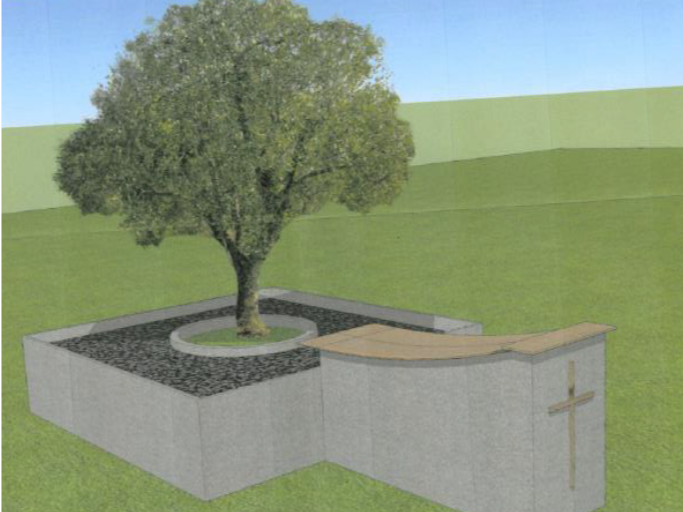 giardino rimembranze alzate cimitero render