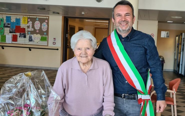 Ines Aiani con sindaco Mirko Paulon