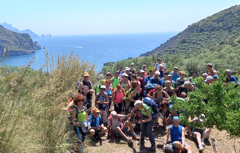 Senior Cai Erba trekking in Campania