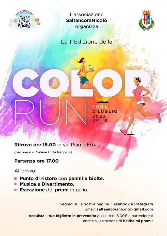 locandina color run erba