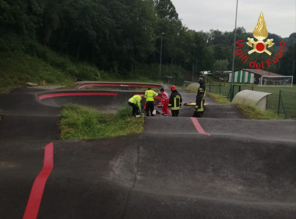 Cucciago incidente in bici