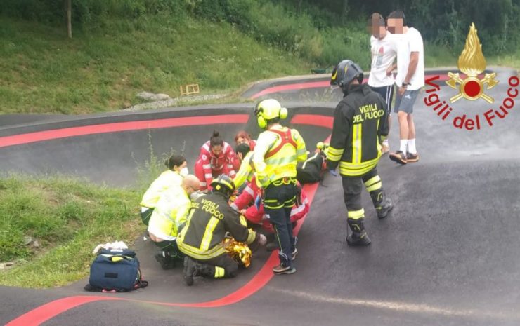 Cucciago incidente in bici