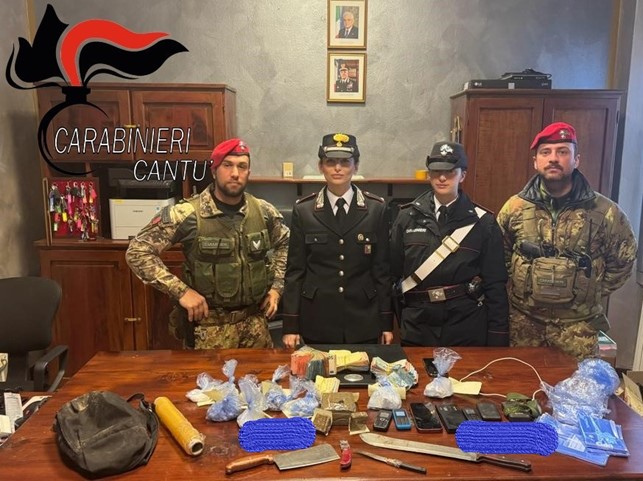 Carabinieri Mariano Comense squadra cacciatorispaccio boschi