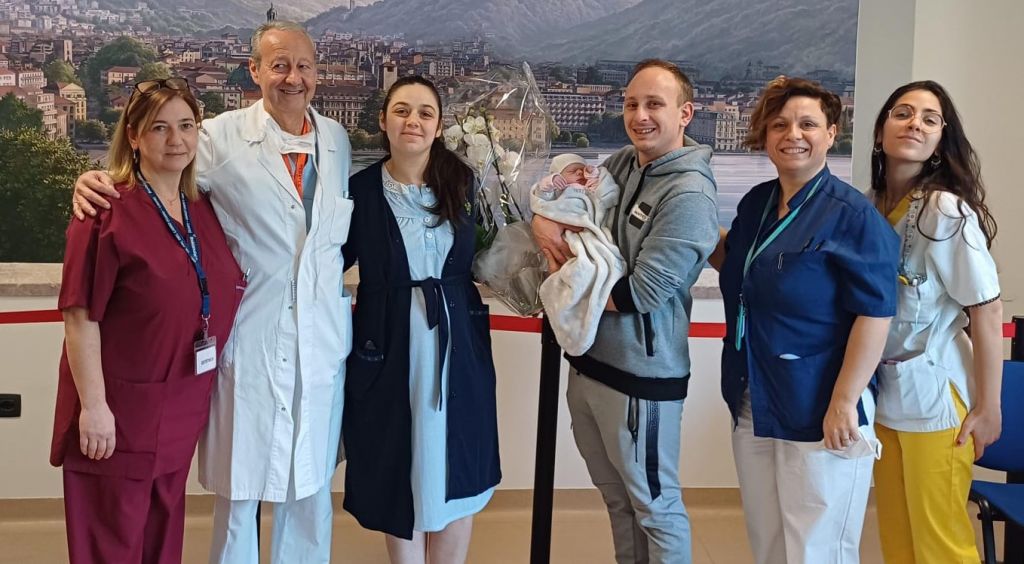 Evelyn prima nata del 2024 all'ospedale Sant'Anna di Como
