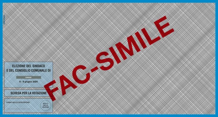 Scheda elettorale elezioni amministrative fac simile