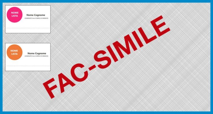 Scheda elettorale elezioni amministrative fac simile