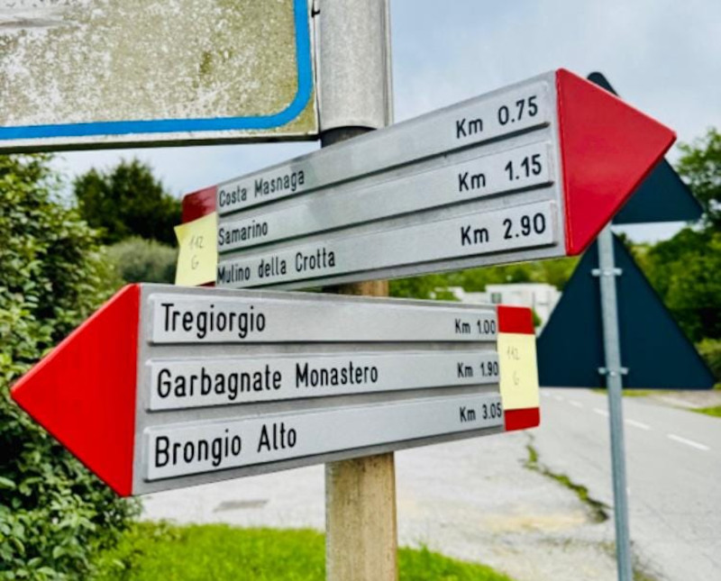 Sentiero della Pieve cartelli segnaletici