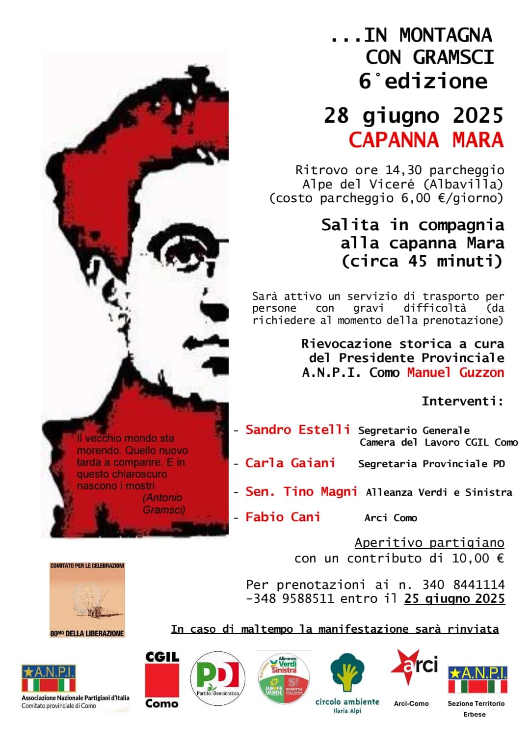 In Montagna Con Gramsci_Locandina 2025