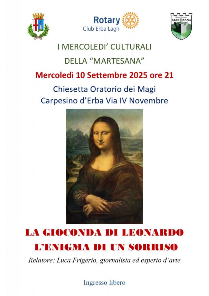 Mercoledì Culturali - 10 settembre - Locandina
