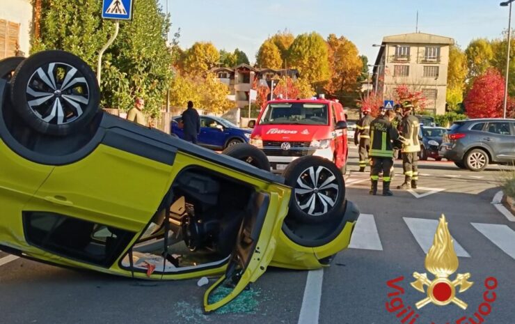 Olgiate Comasco incidente ribaltamento