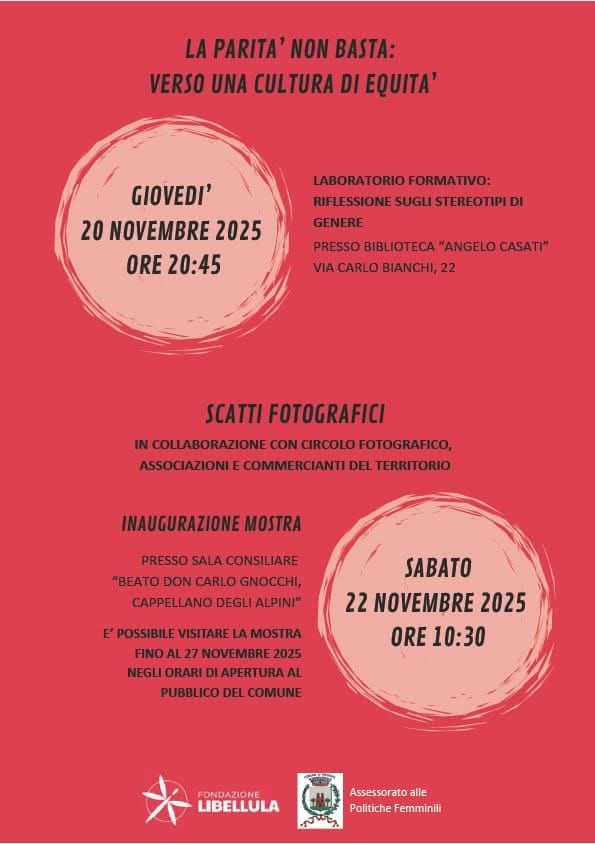 Locandina Iniziative contro violenza sulle donne - Inverigo