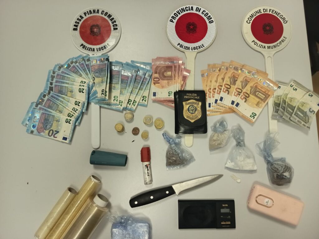 Quanto sequestrato durante il blitz dalla Polizia Provinciale Fenegrò