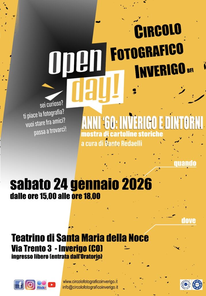 Open Day - Circolo Fotografico Inverigo - locandina