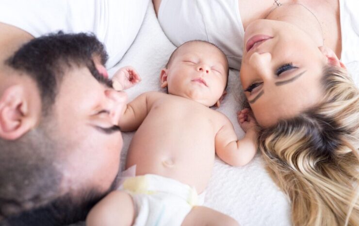 famiglia neonato