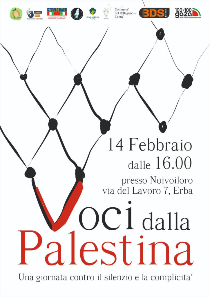 Voci dalla Palestina - locandina febbraio